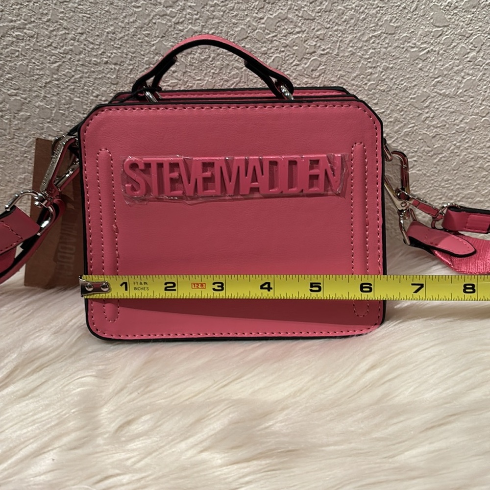 Steve Madden Bevelyn Mini Raspberry Satchel - Picture 13 of 15